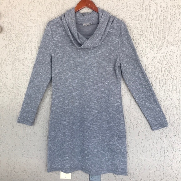 Loft Outlet‎ Gray Cowl Neck Long Sleeve Dress - Picture 2 of 7